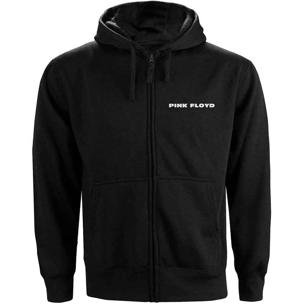 PINK FLOYD - CIRCLE LOGO - Ladies Zipped Hoodie Black