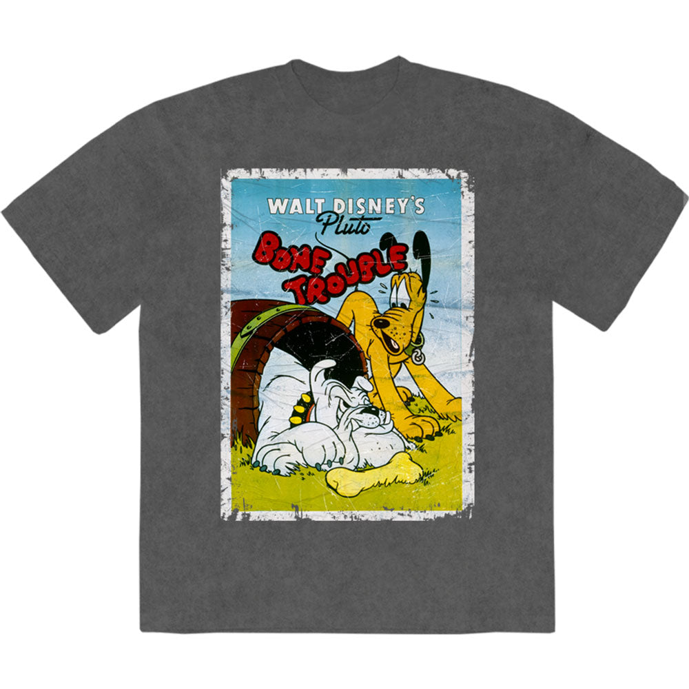DISNEY - PLUTO BONE TROUBLE - Stone Wash T-Shirt Grey