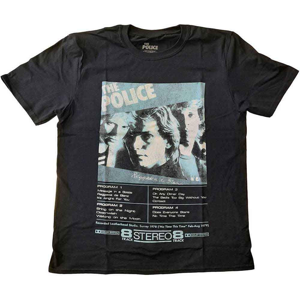 THE POLICE - REGGATTA 8 TRACK - T-Shirt Black
