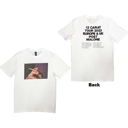 POST MALONE - BURN IT DOWN 2023 TOUR DATES - T-Shirt White