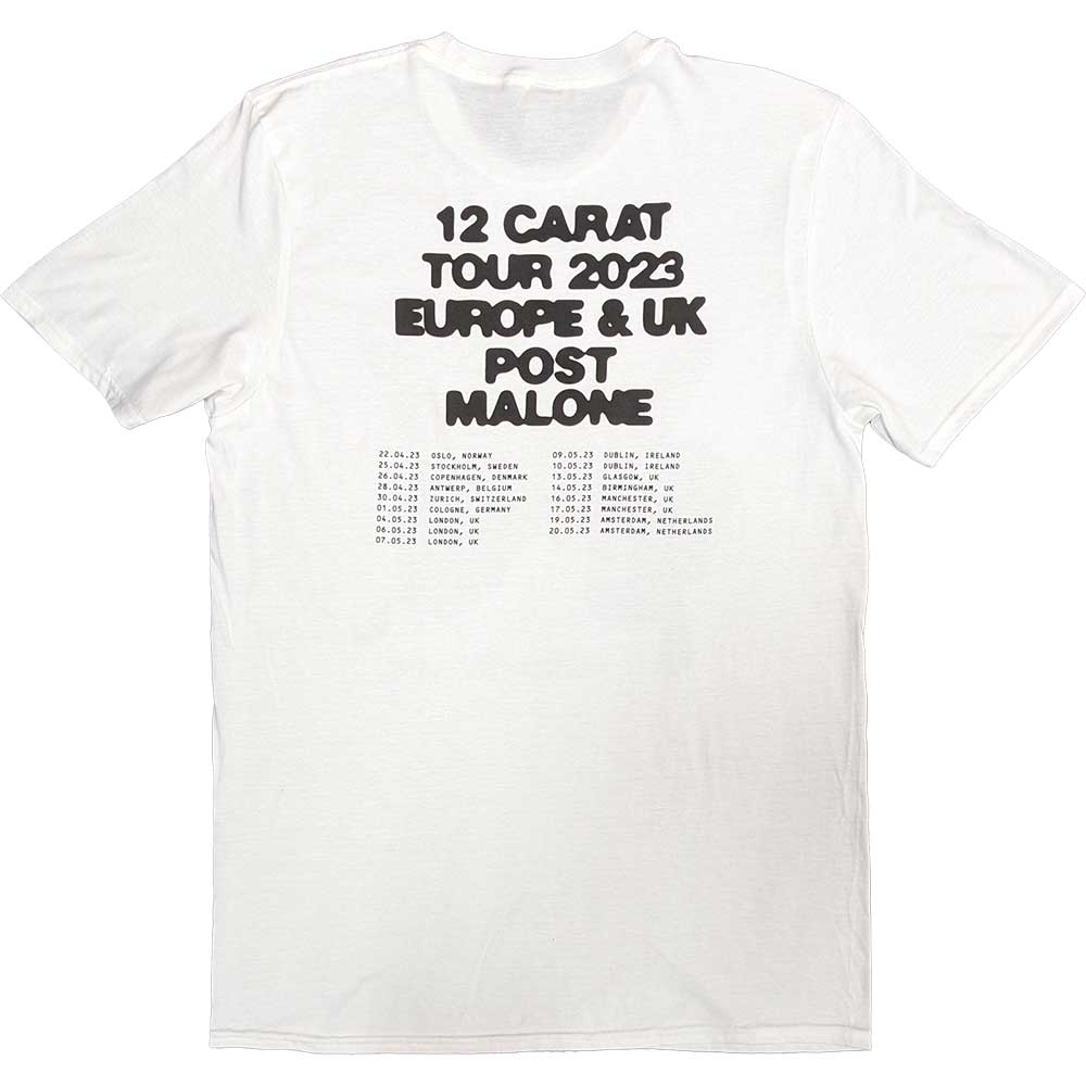 POST MALONE - BURN IT DOWN 2023 TOUR DATES - T-Shirt White