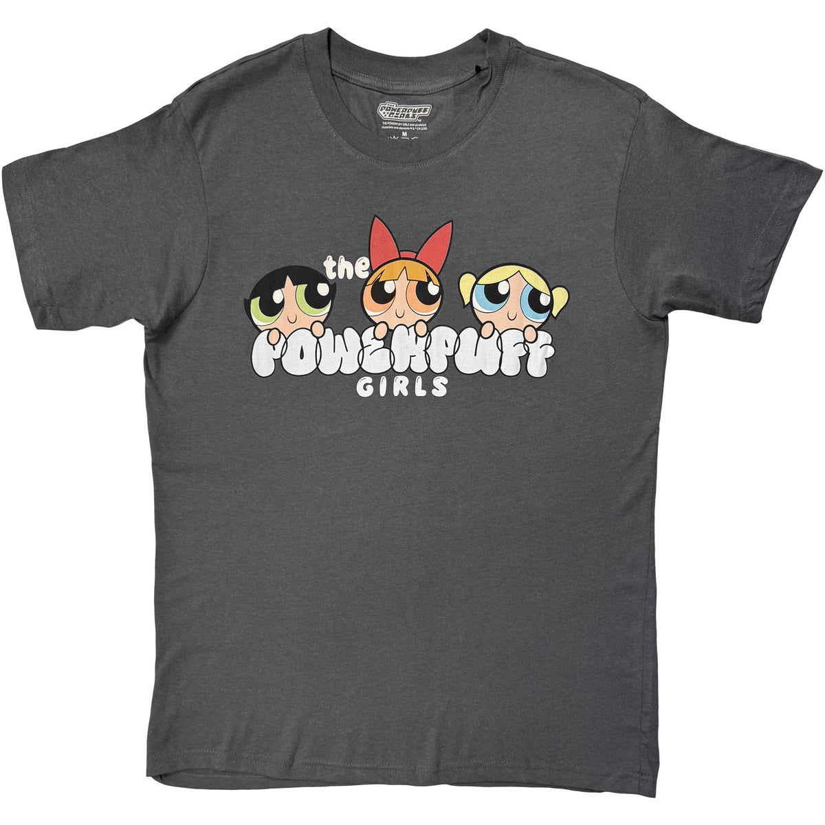 POWER PUFF GIRLS - BUBBLE TEXT - T-Shirt Grey
