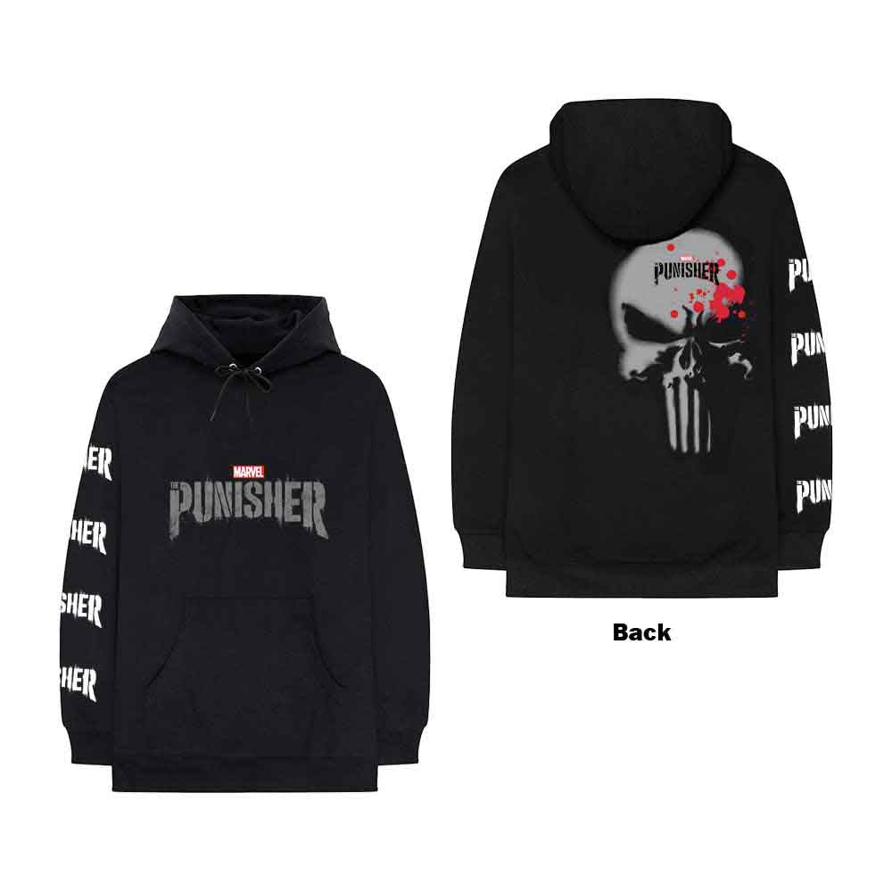 MARVEL COMICS - PUNISHER STAMP - Pullover Hoodie Black