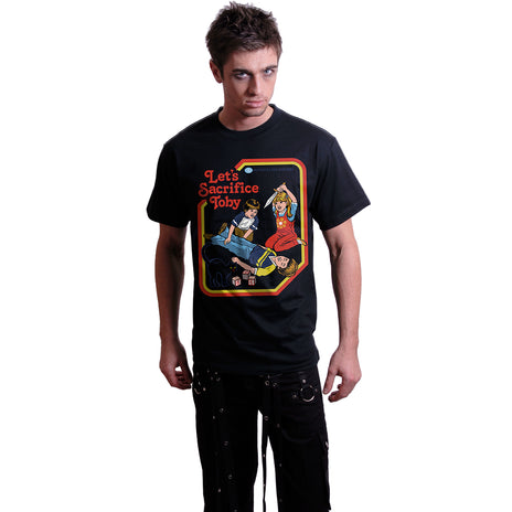 STEVEN RHODES - LETS SACRIFICE TOBY - Front Print T-Shirt Black