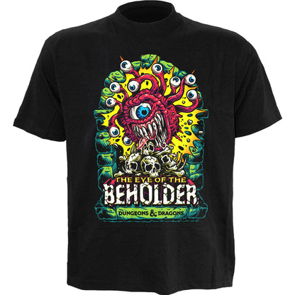 DUNGEONS AND DRAGONS - BEHOLDER COLOUR POP - Front Print T-Shirt Black
