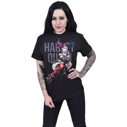 DC BATMAN - HARLEY BANG - Front Print T-Shirt Black