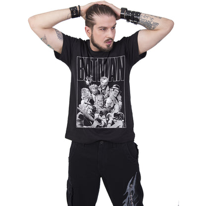 DC COMICS BATMAN - ROGUES GALLERY - Front Print T-Shirt Black