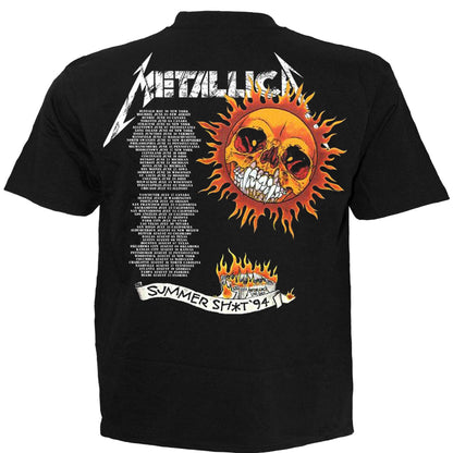 METALLICA - FLAMING SKULL TOUR 94 - T-SHIRT - T-Shirt Black
