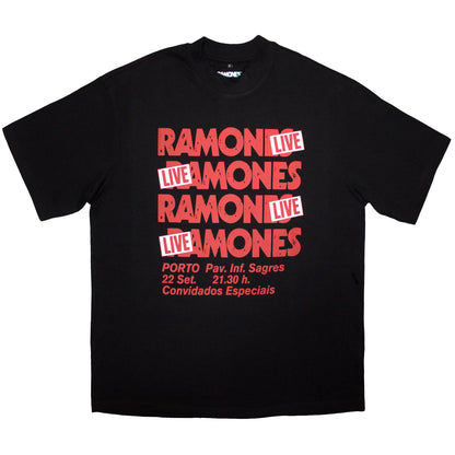 RAMONES - CONCERT - Oversized Boxy T-Shirt Black