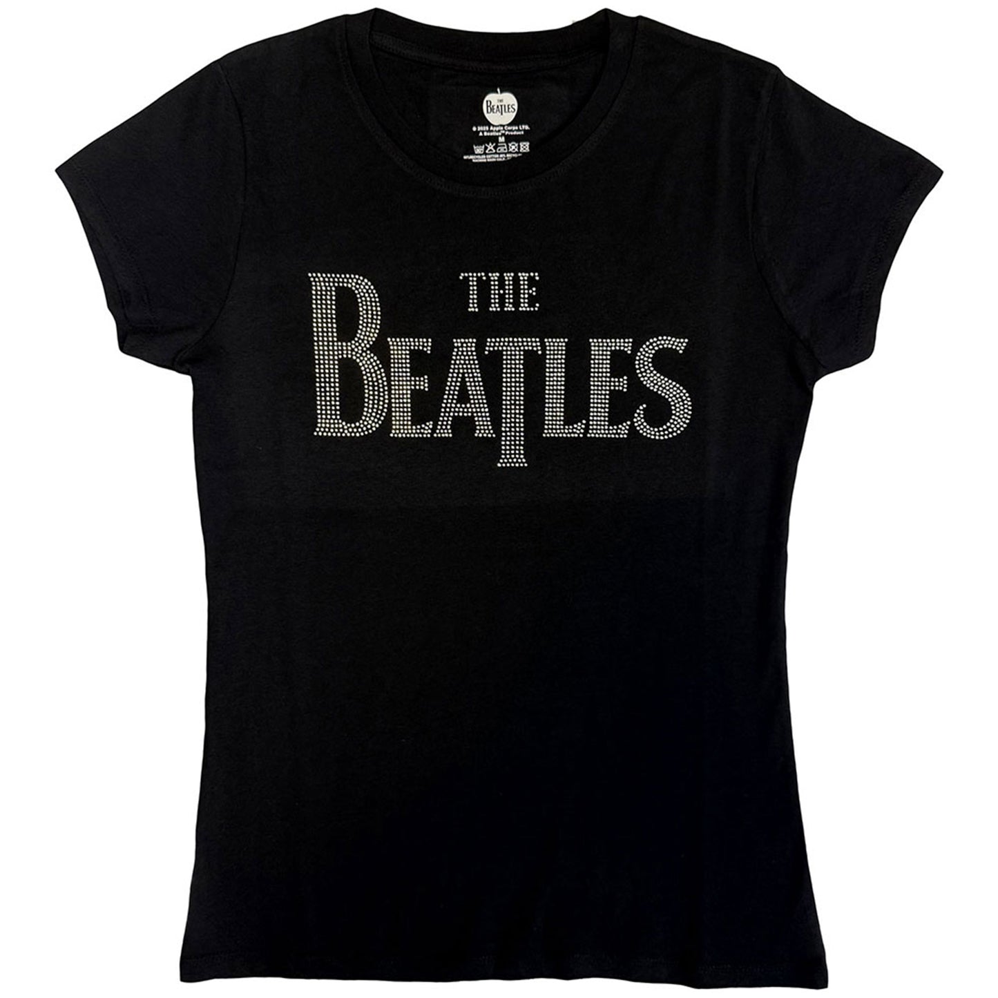 THE BEATLES - DROP T CRYSTALS - T-Shirt Black (Embellished)