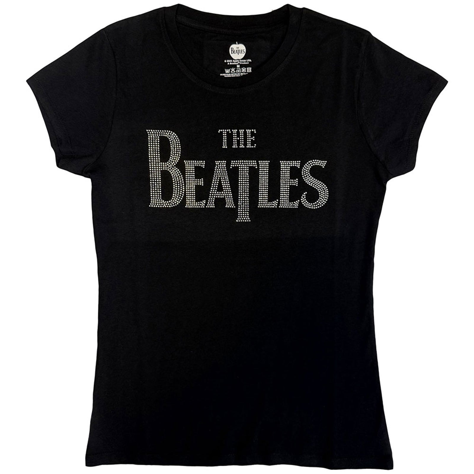 THE BEATLES - DROP T CRYSTALS - T-Shirt Black (Embellished)