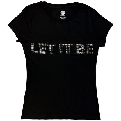 BEATLES, THE - LET IT BE CRYSTALS - T-Shirt Black (Embellished)