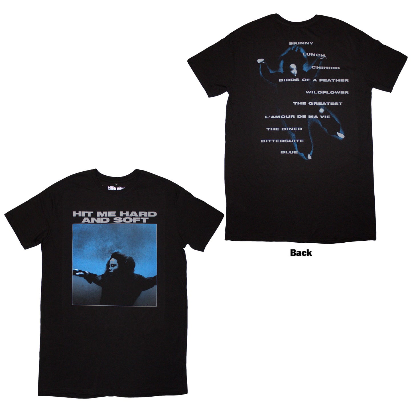 Billie Eilish HMHAS Tracklist T Shirt Dress, L