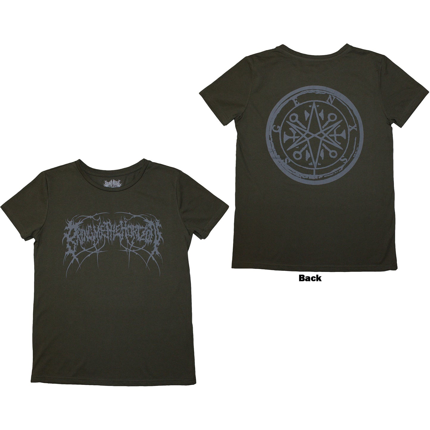 BRING ME THE HORIZON - METAL LOGO GENXSIS - T-Shirt Green (Back Print)