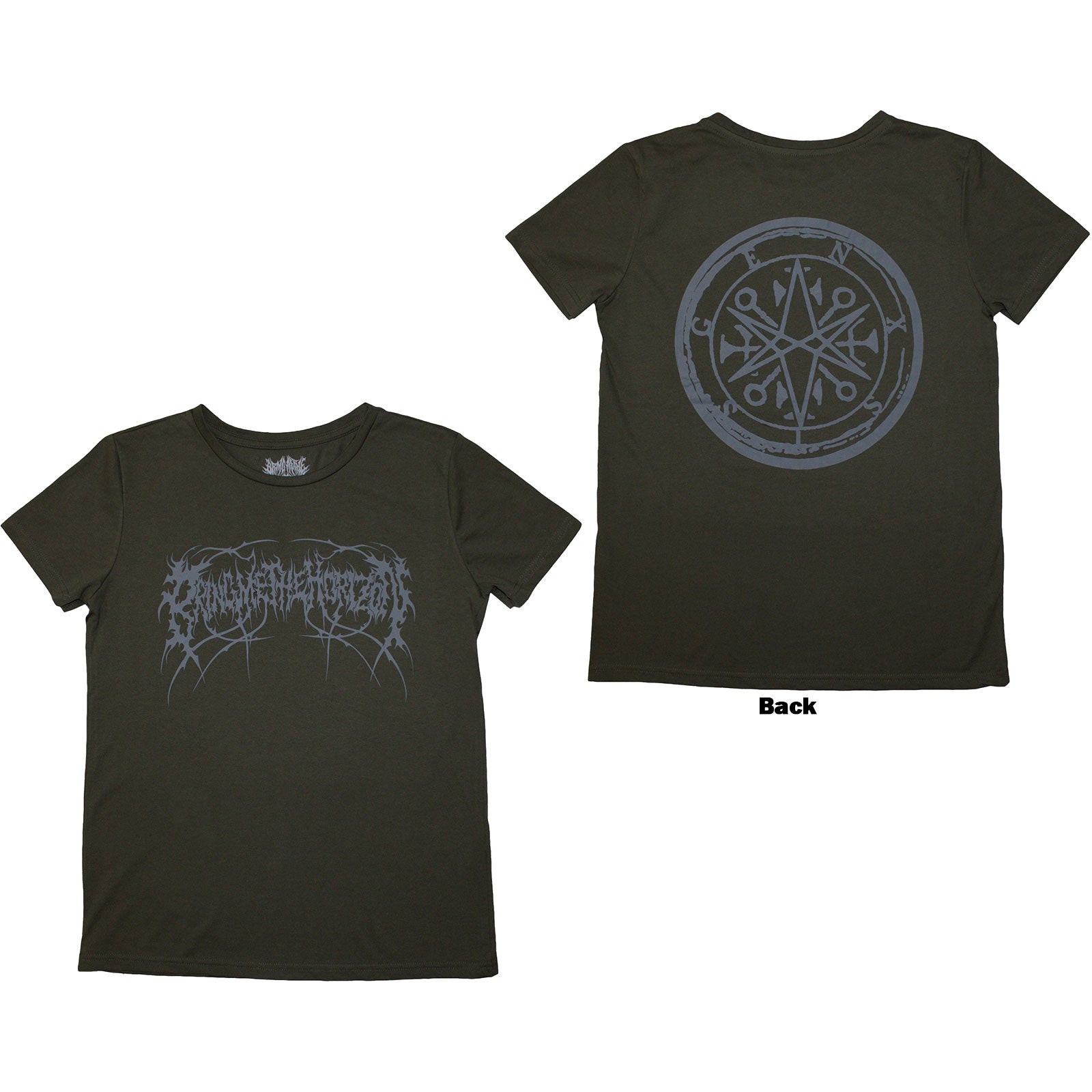 BRING ME THE HORIZON - METAL LOGO GENXSIS - T-Shirt Green (Back Print)