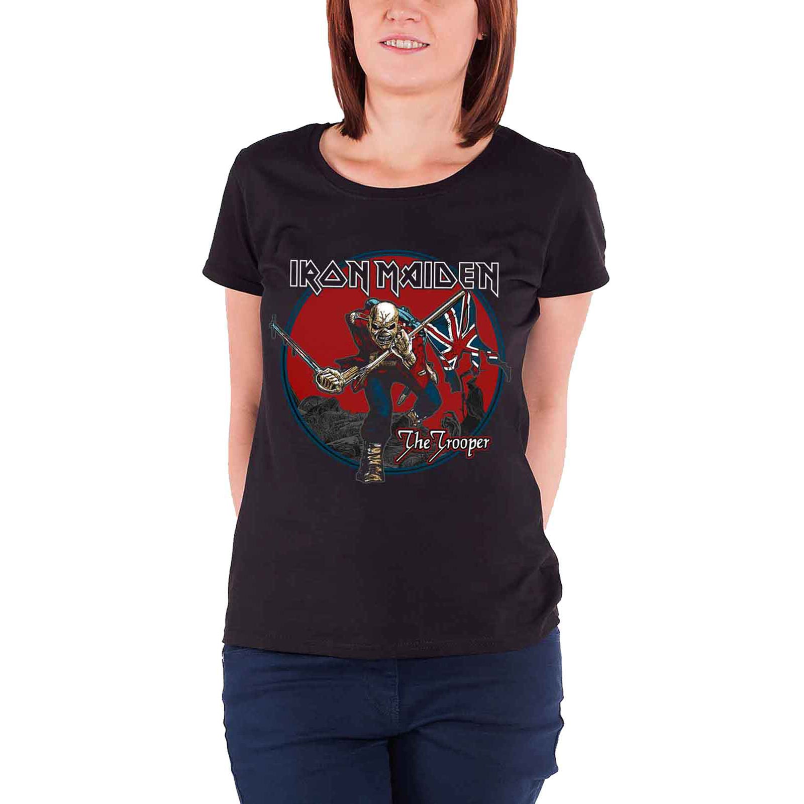 IRON MAIDEN - TROOPER RED SKY - T-Shirt Black