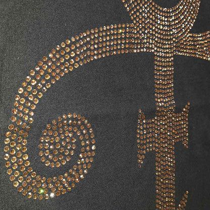PRINCE - GOLD SYMBOL - T-Shirt Black (Embellished)