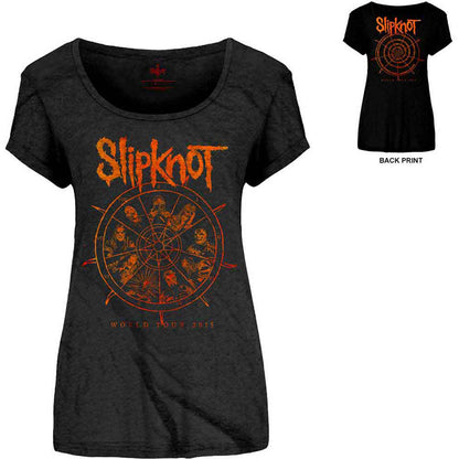 SLIPKNOT - THE WHEEL - T-Shirt Black (Back Print)