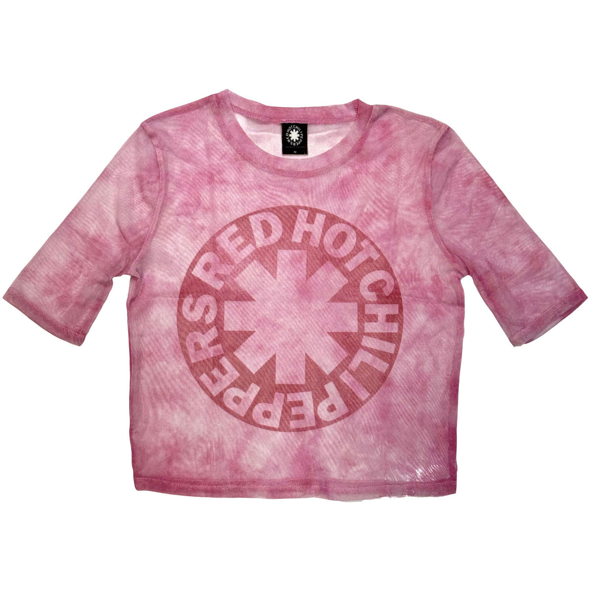 RED HOT CHILI PEPPERS - ASTERISK CIRCLE - Ladies Crop Top Pink