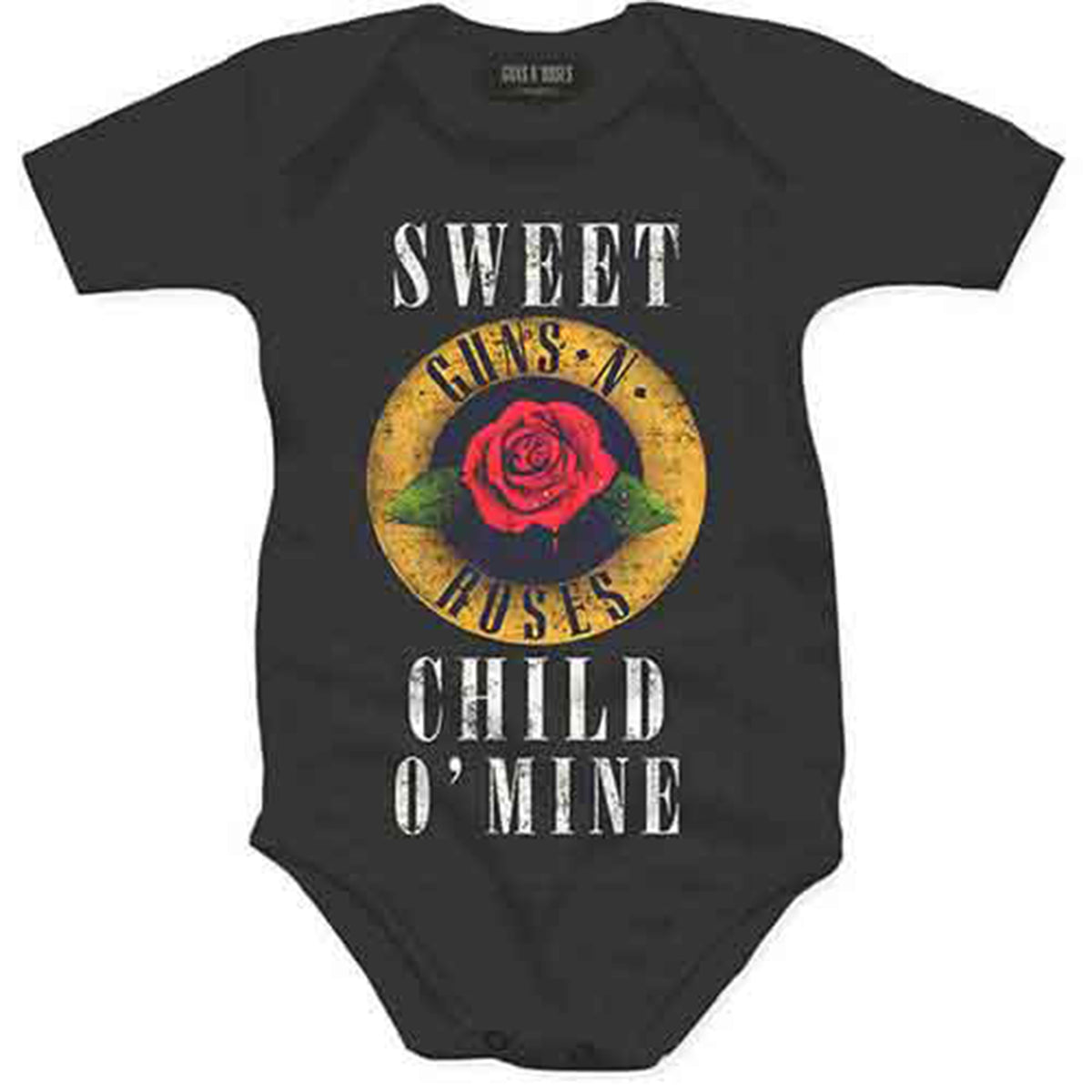 GUNS N ROSES - CHILD O' MINE ROSE - Baby Grow Black