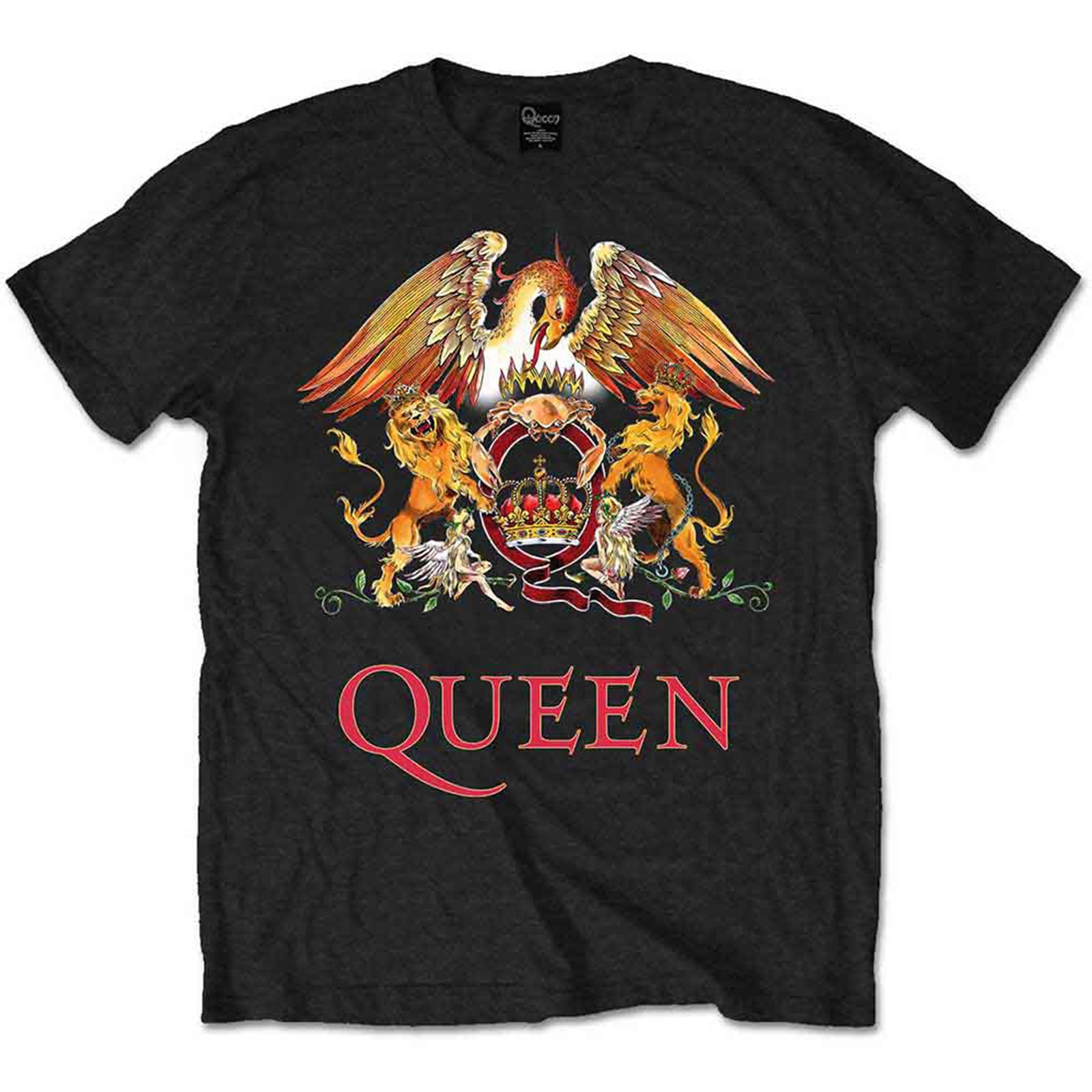 QUEEN - CLASSIC CREST - T-Shirt Black
