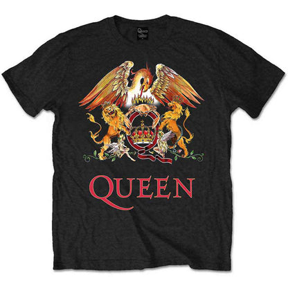 QUEEN - CLASSIC CREST - T-Shirt Black