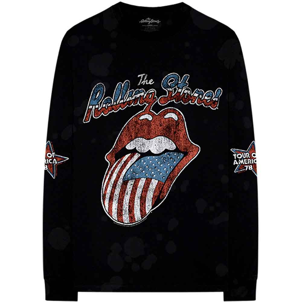 THE ROLLING STONES - US TOUR '78 - Long Sleeve T-Shirt Black
