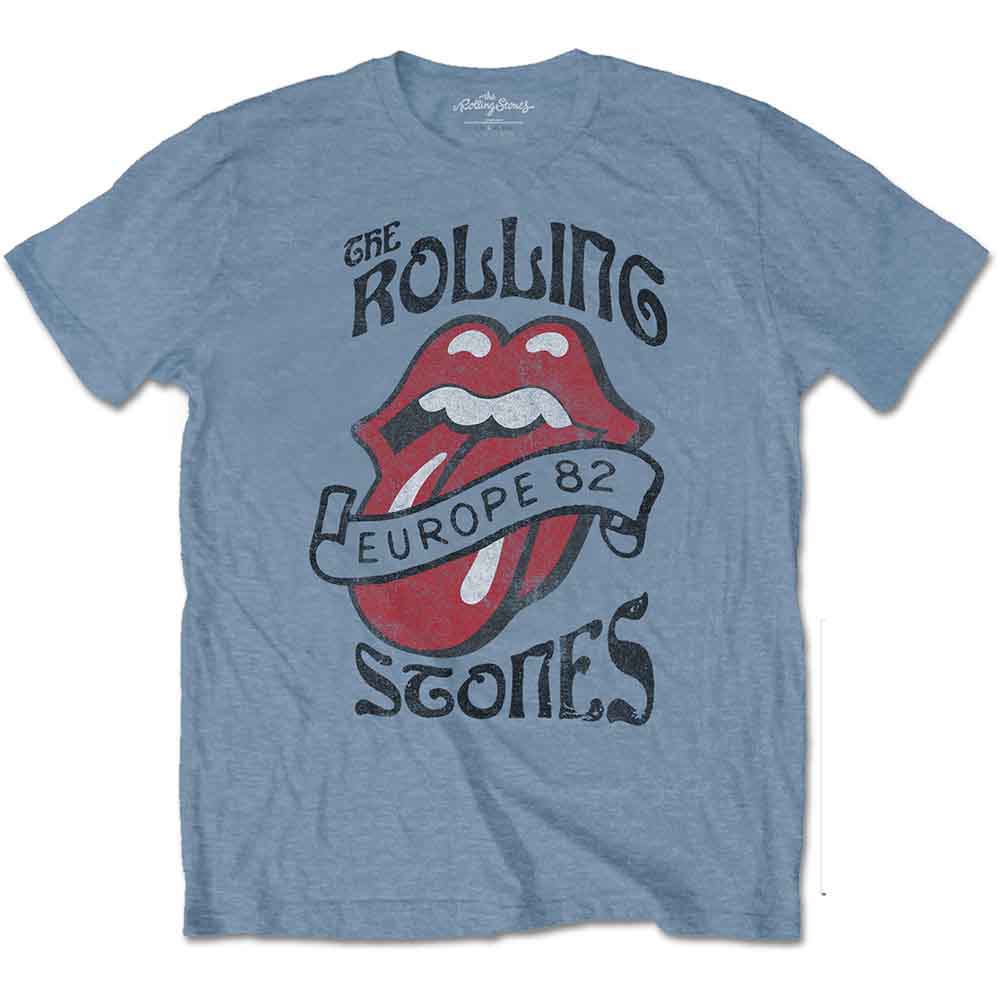 THE ROLLING STONES - EUROPE '82 TOUR - T-Shirt Blue
