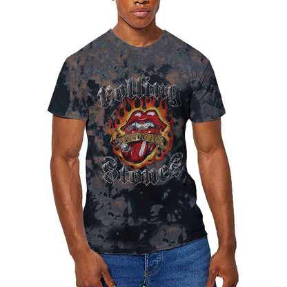 THE ROLLING STONES - TATTOO FLAMES - T-Shirt Grey