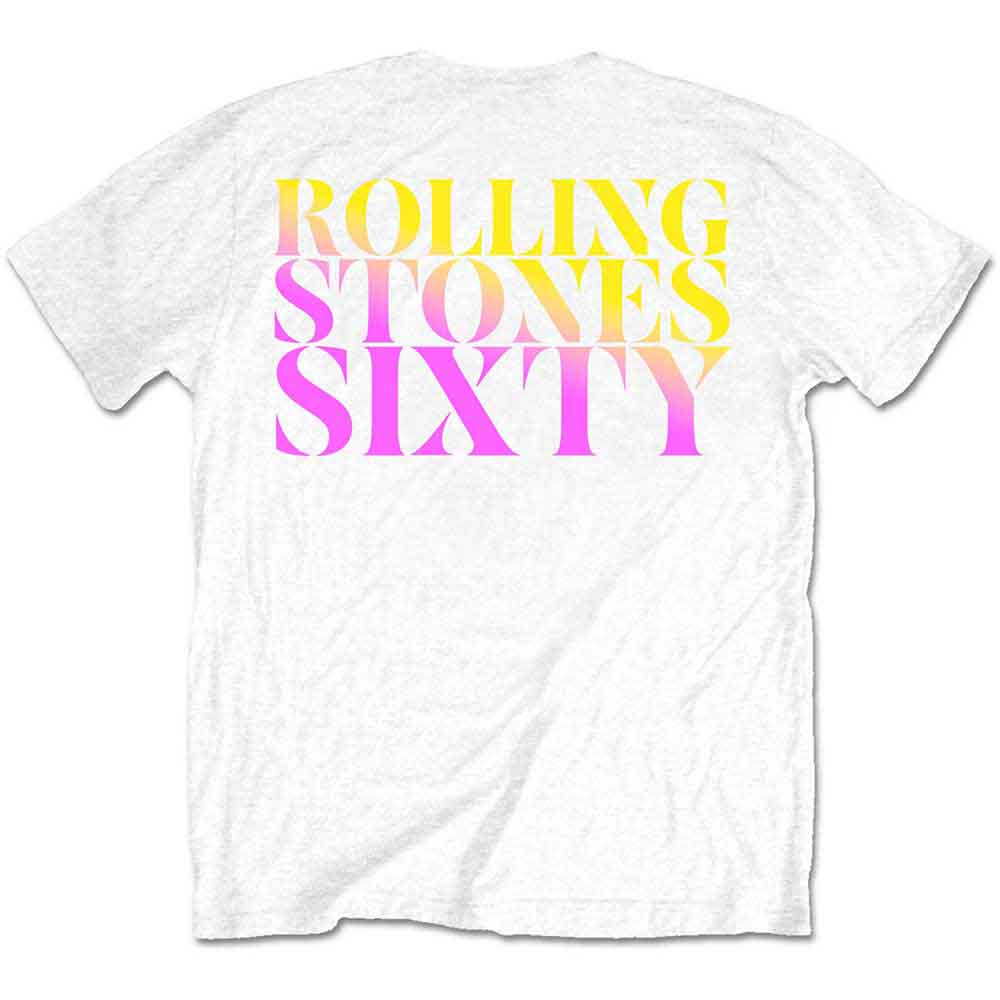 THE ROLLING STONES - SIXTY GRADIENT TEXT - T-Shirt White