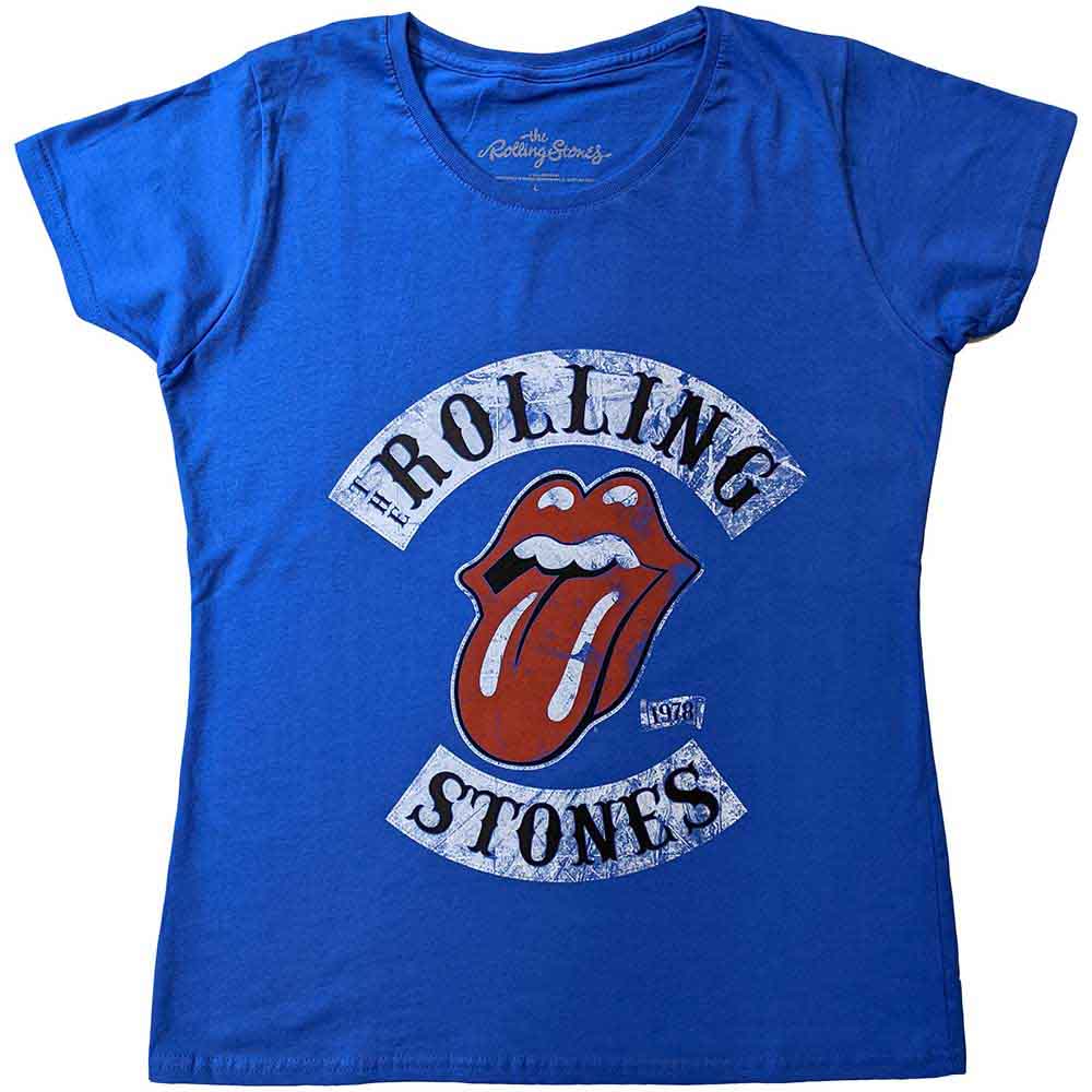 THE ROLLING STONES - TOUR '78 - Ladies T-Shirt Blue