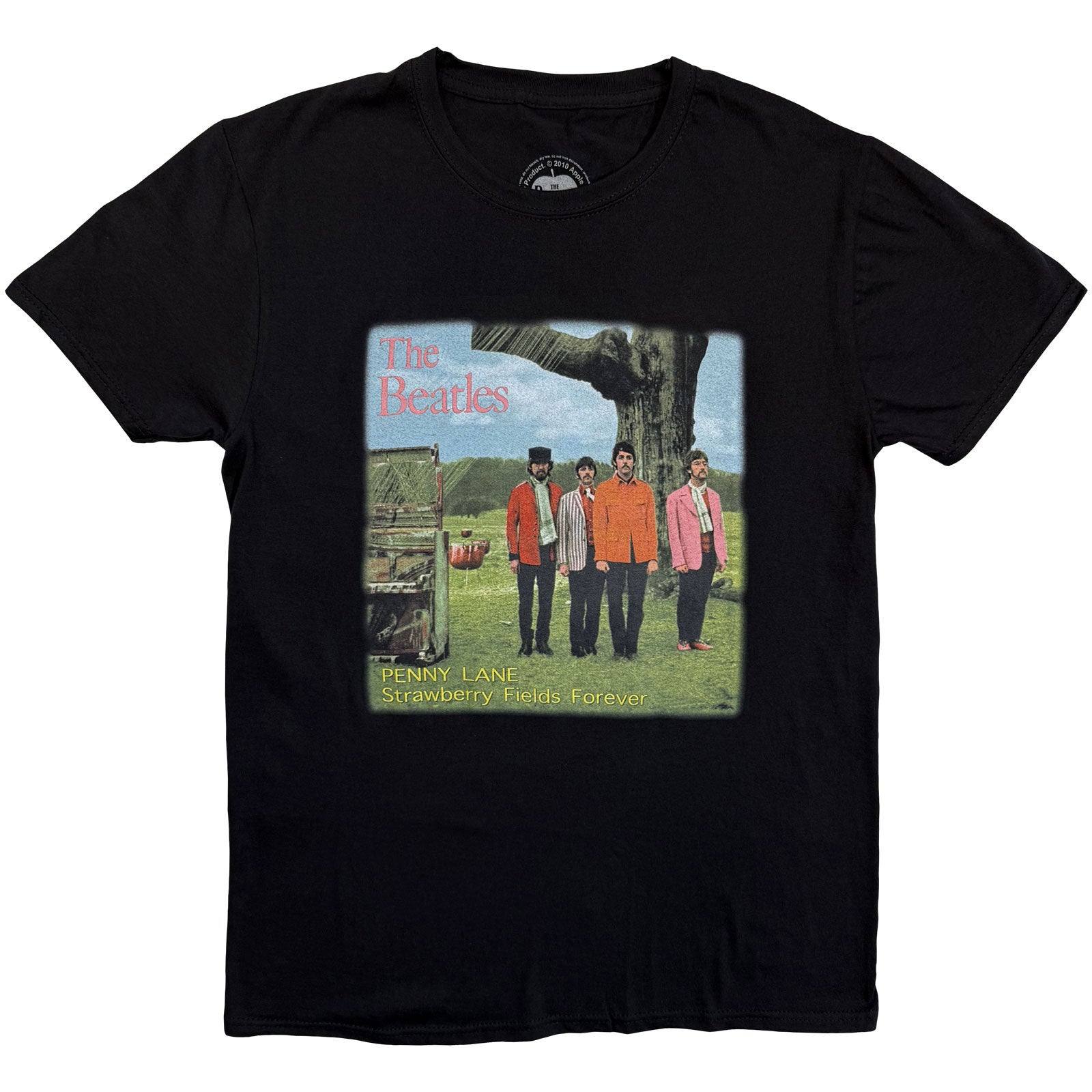 THE BEATLES - STRAWBERRY FIELDS FOREVER - T-Shirt Black