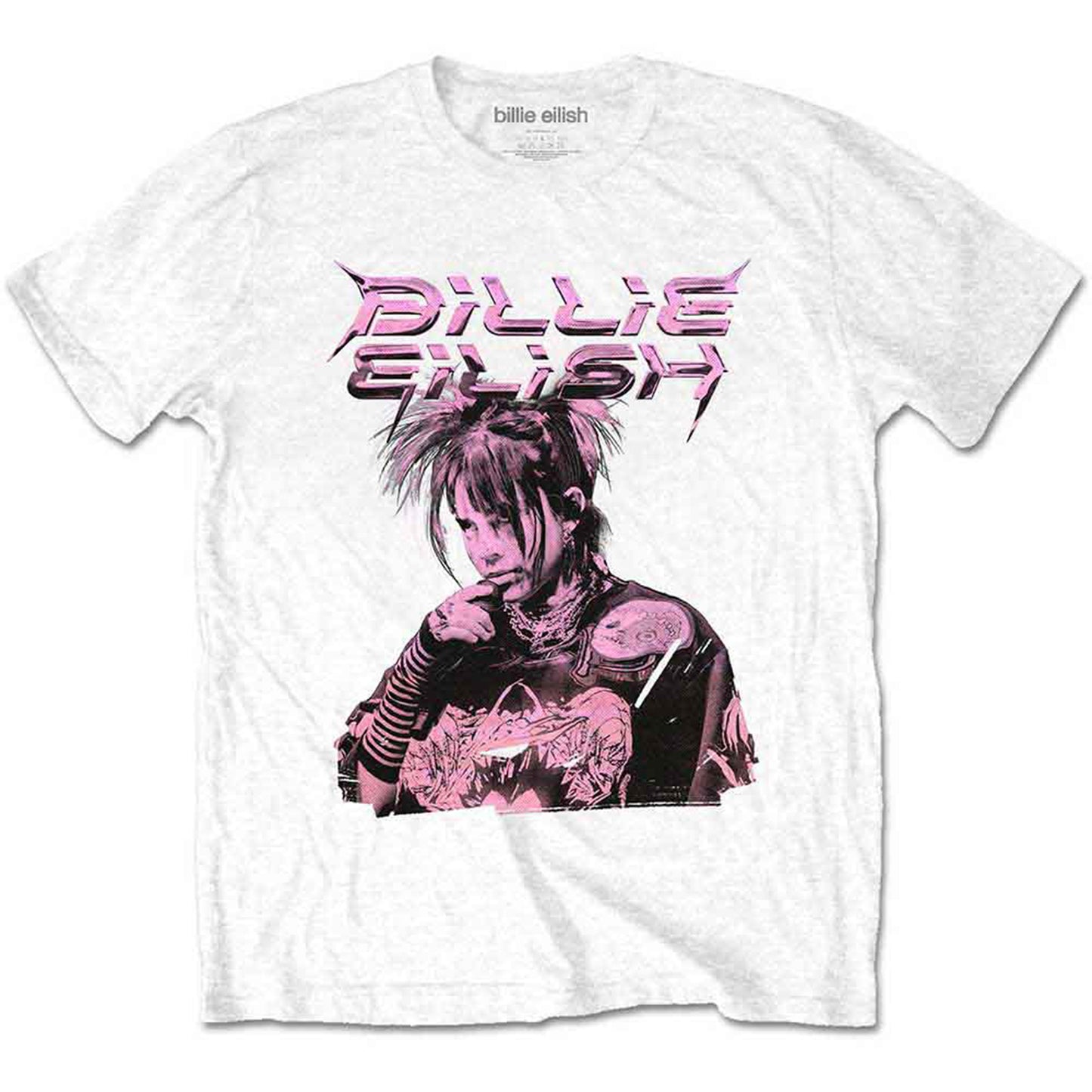 BILLIE EILISH - PURPLE ILLUSTRATION - T-Shirt White