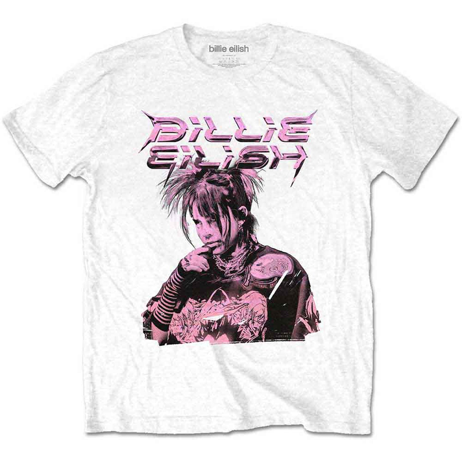 BILLIE EILISH - PURPLE ILLUSTRATION - T-Shirt White