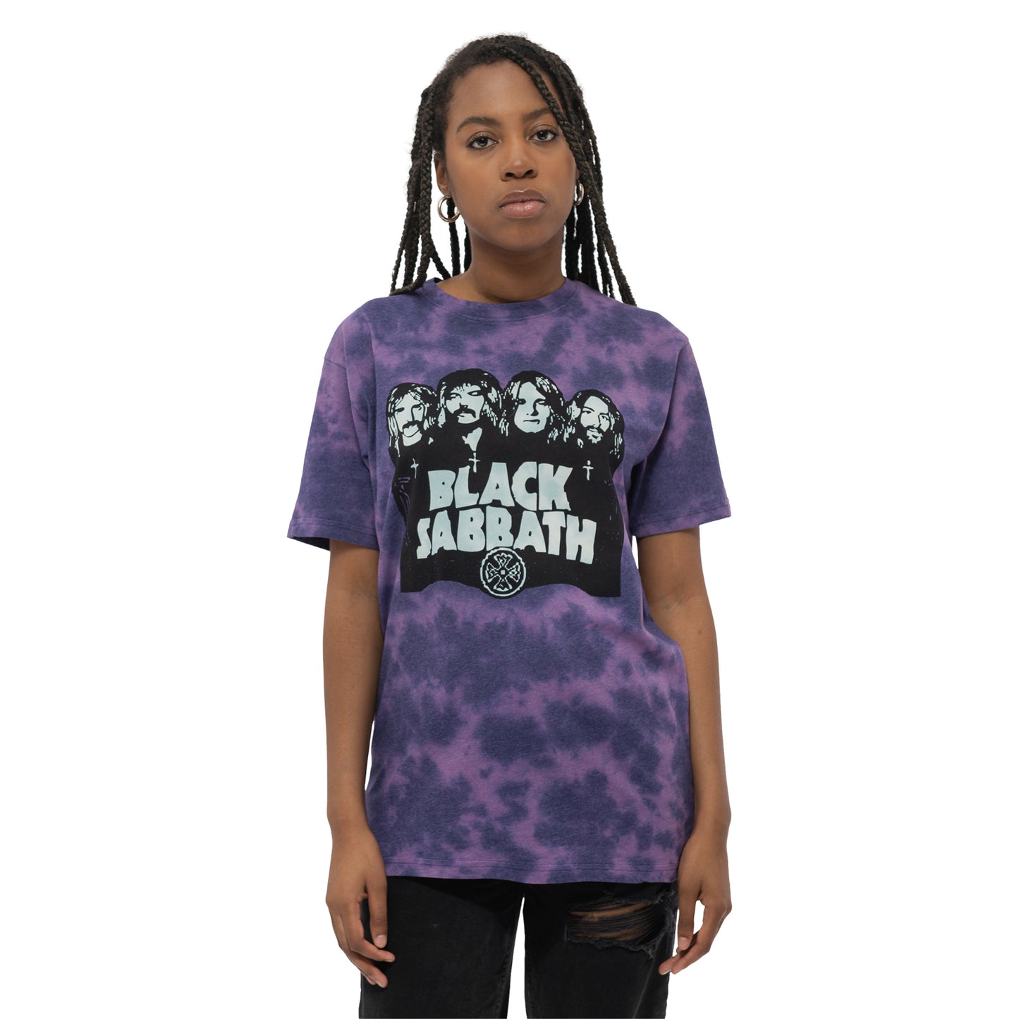 BLACK SABBATH - BAND & LOGO - T-Shirt Purple (Wash Collection)