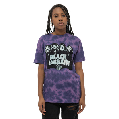 BLACK SABBATH - BAND & LOGO - T-Shirt Purple (Wash Collection)