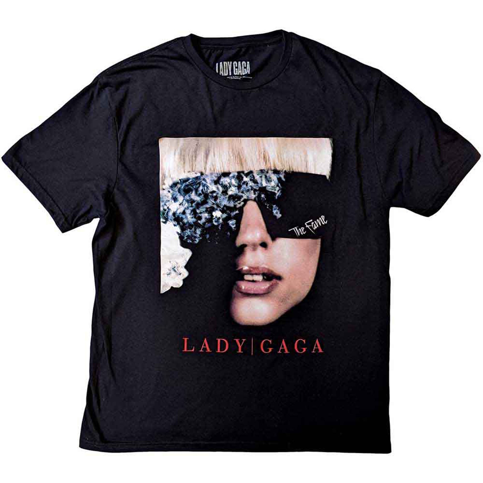 【最終価格】Lady Gaga T Shirt LADY GAGA - THE FAME PHOTO - T-Shirt Black