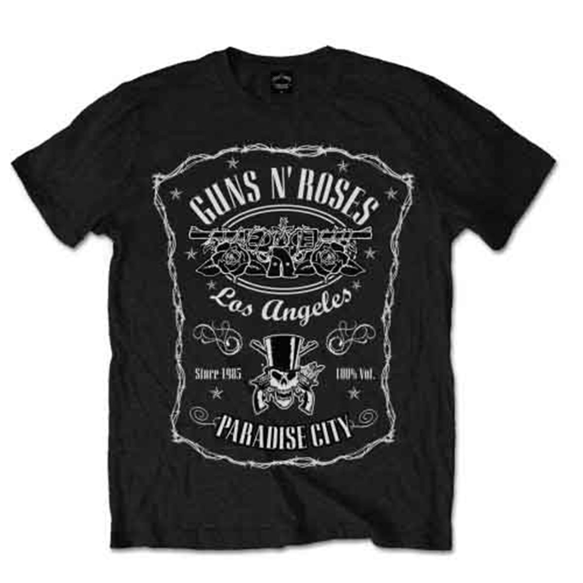 GUNS N ROSES - PARADISE CITY LABEL - T-Shirt Black