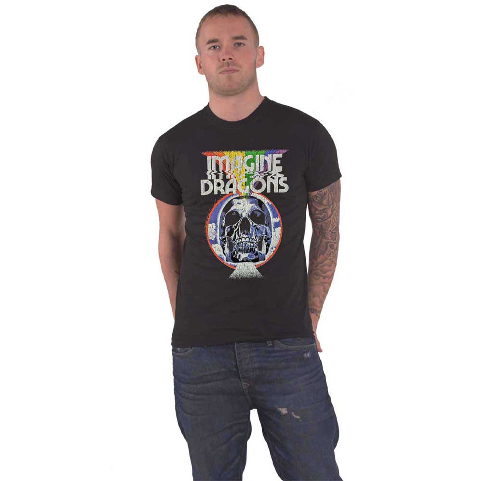 IMAGINE DRAGONS - SKULL - T-Shirt Black