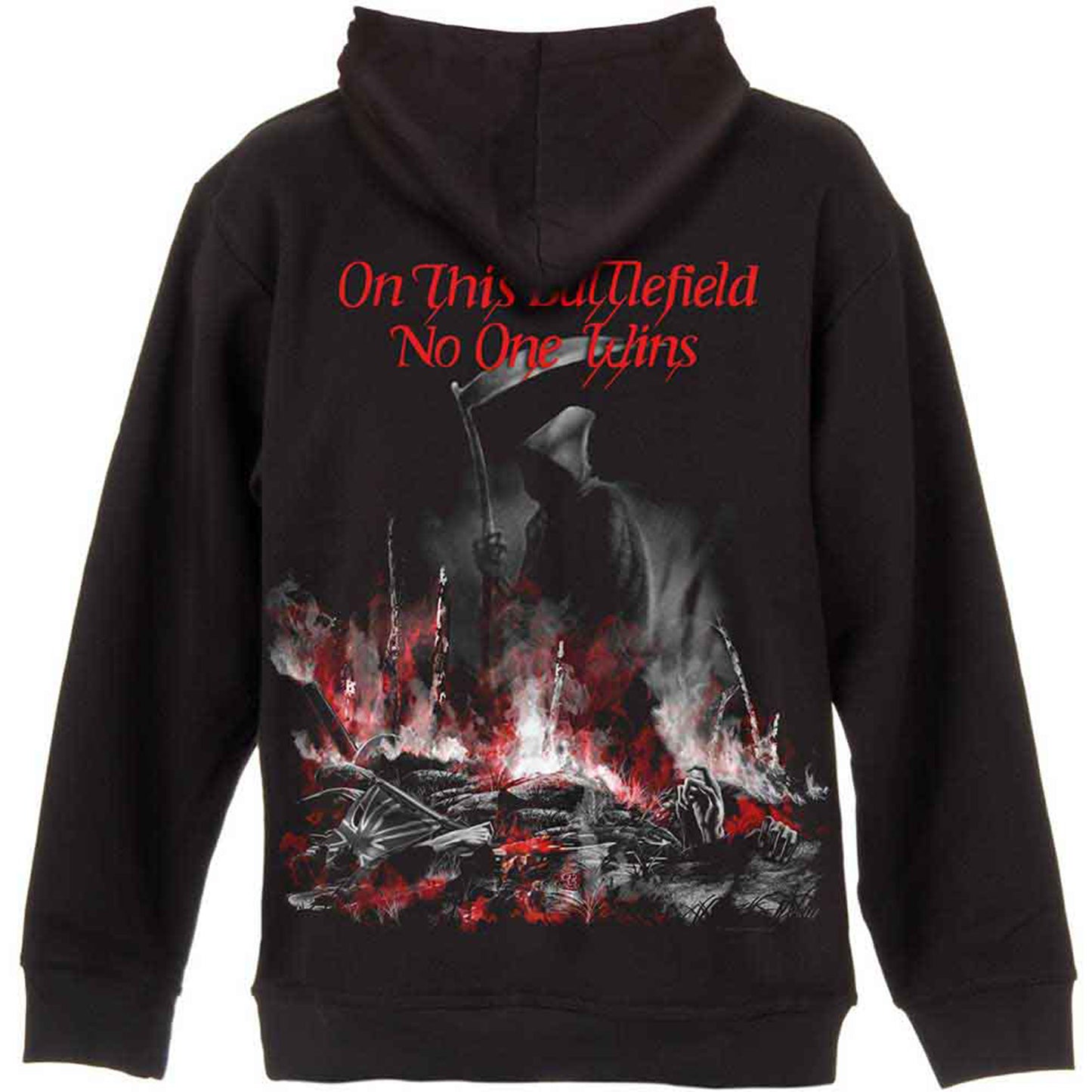 IRON MAIDEN - SCUFFED TROOPER - Zipped Hoodie Black (Back Print)