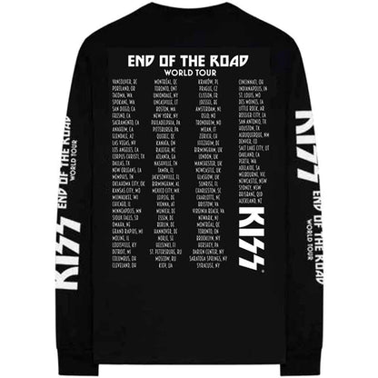 KISS - END OF THE ROAD TOUR - Long Sleeve T-Shirt Black (Ex-Tour & Back & Sleeve Print)