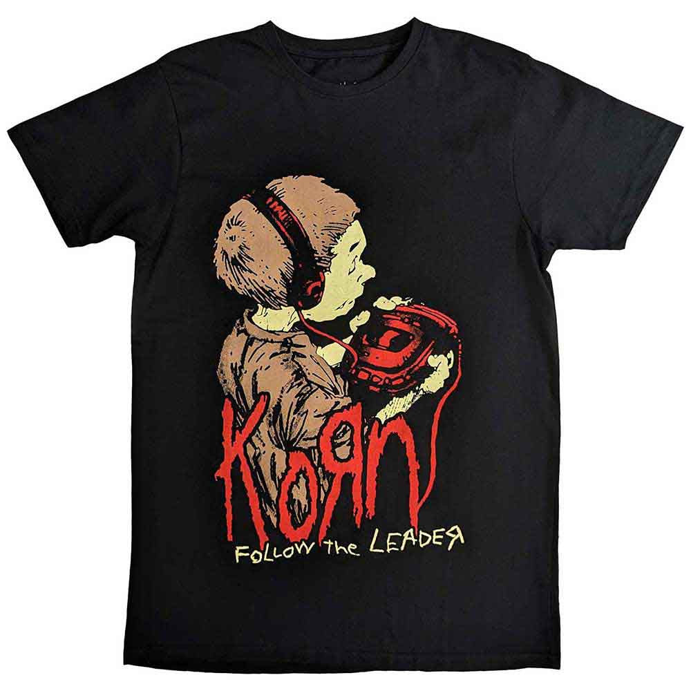 KORN - FOLLOW THE LEADER - T-Shirt Black (Back Print)