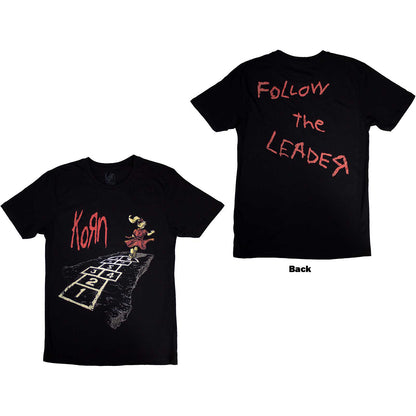 KORN - FOLLOW THE LEADER HOPSCOTCH - T-Shirt Black (Back Print)