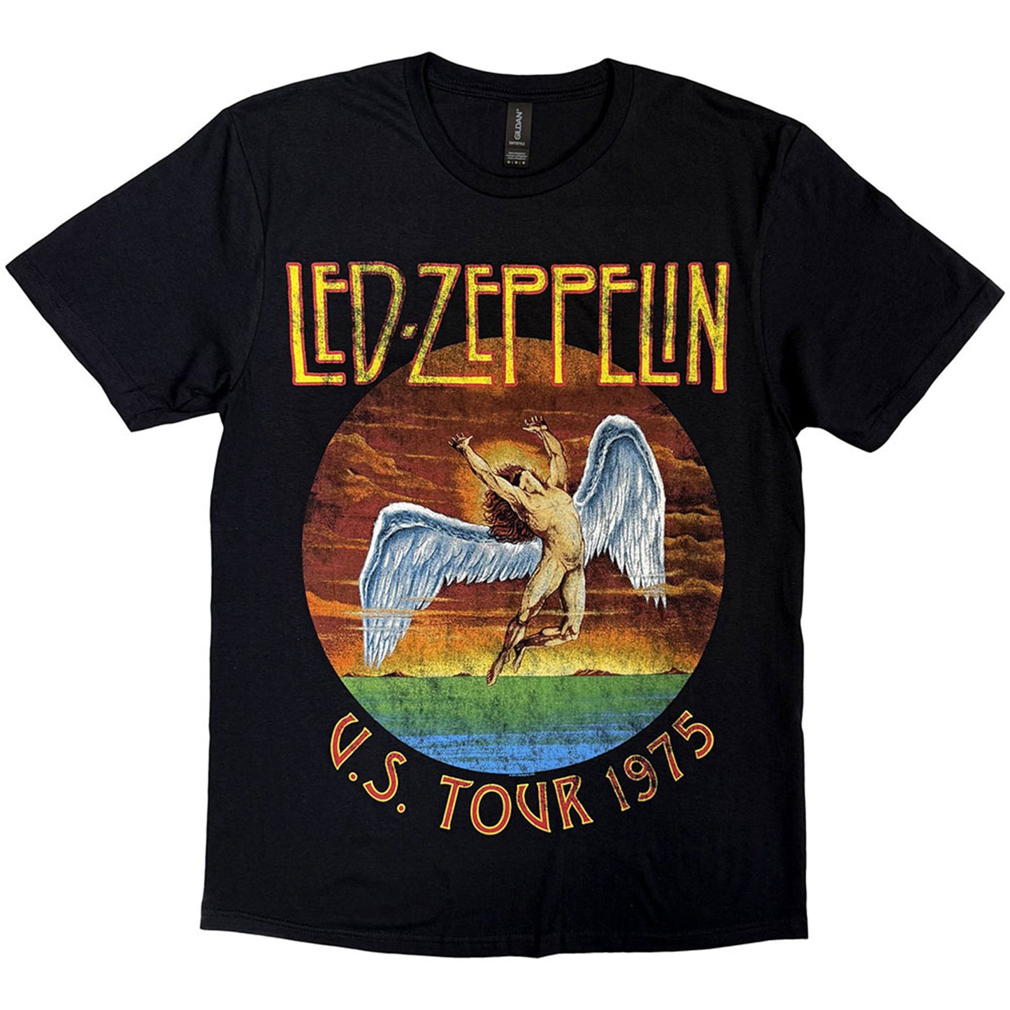 LED ZEPPELIN - USA TOUR '75. - T-Shirt Black