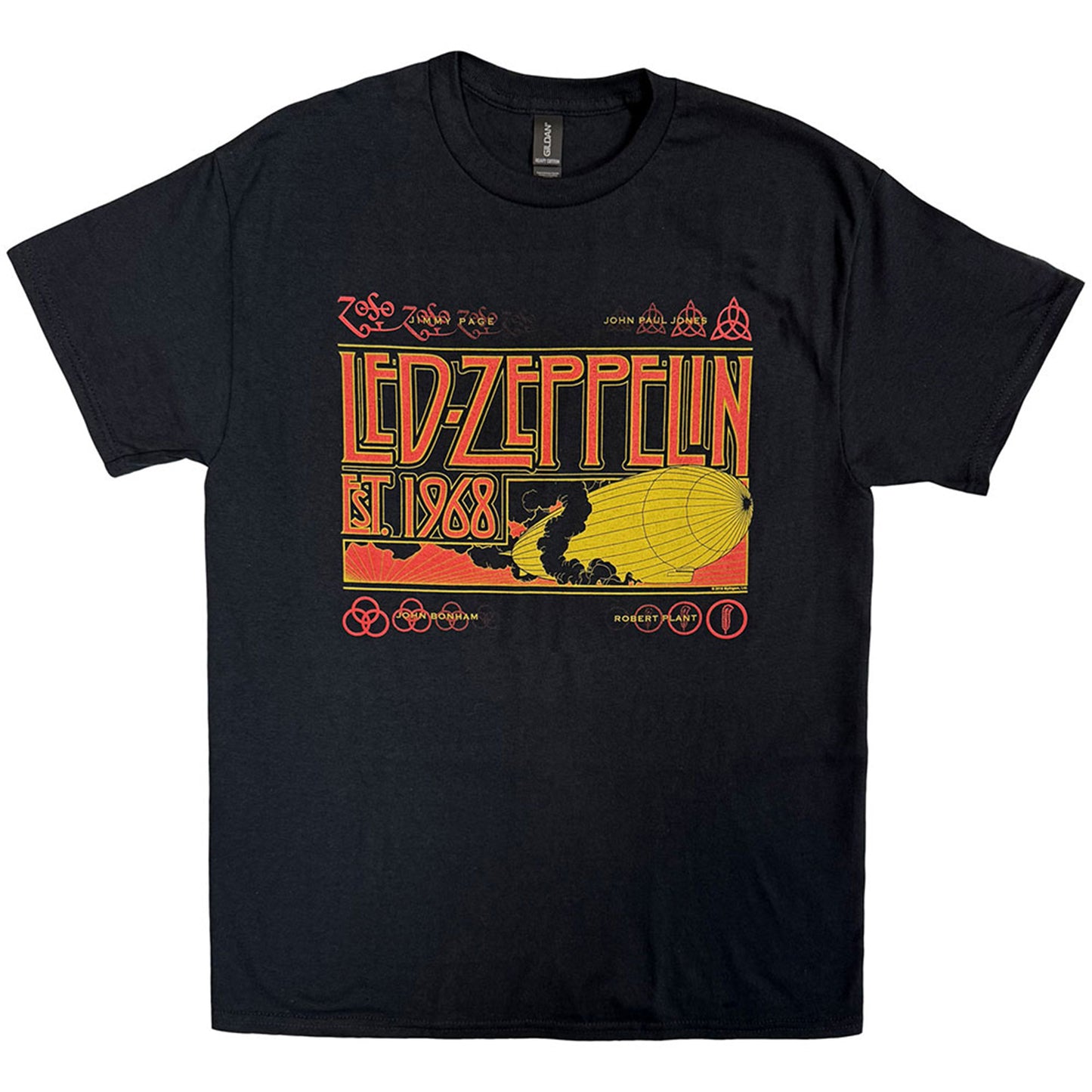 LED ZEPPELIN - ZEPPELIN & SMOKE - T-Shirt Black