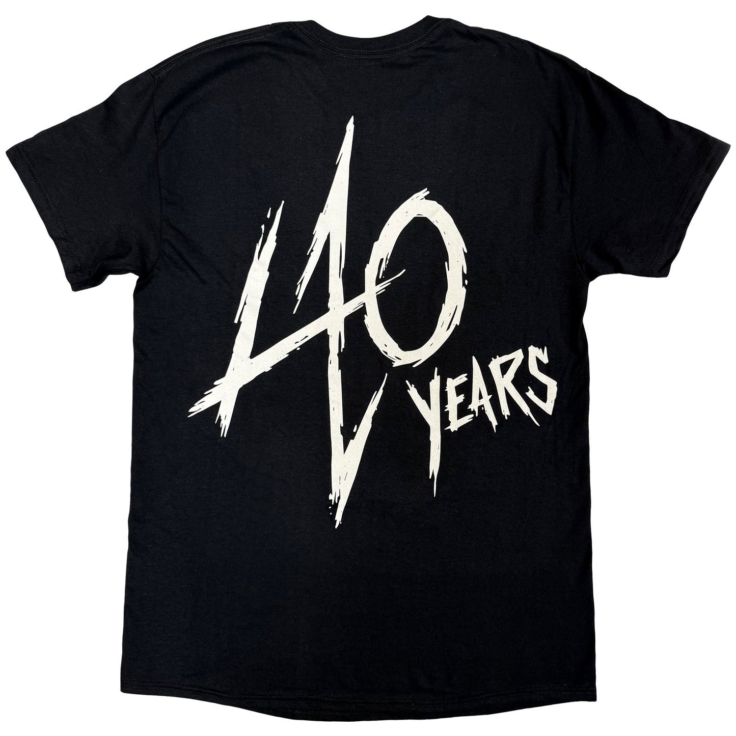 METALLICA - 40TH ANNIVERSARY SONGS LOGO - T-Shirt Black (Back Print)
