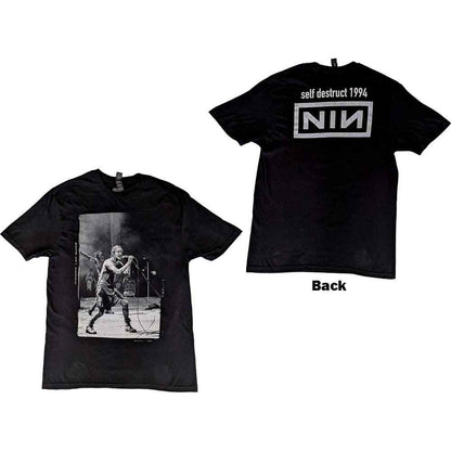 NINE INCH NAILS - SELF DESTRUCT '94 - T-Shirt Black (Back Print)