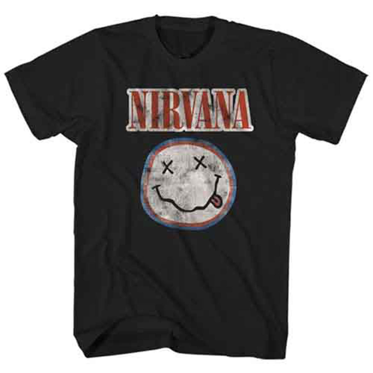 NIRVANA - DISTRESSED LOGO - T-Shirt Black