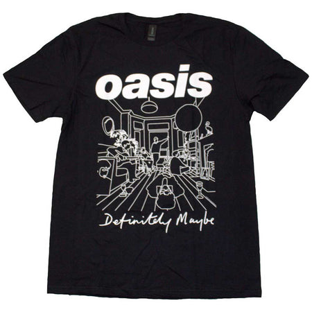 oasis グラフィックプリント Tシャツ Mサイズ 黒 OASIS - DEFINITELY MAYBE LINE DRAWING - T-Shirt Black