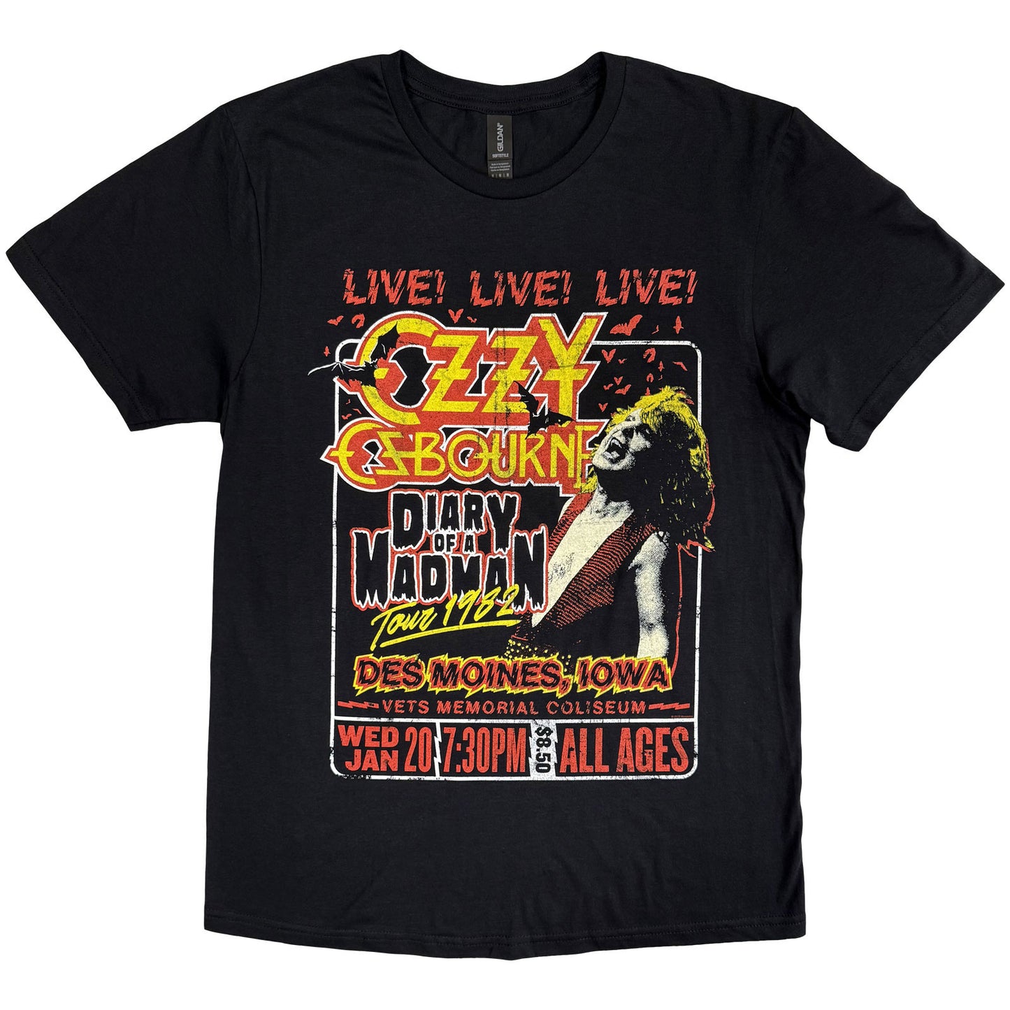 OZZY OSBOURNE - DIARY OF A MADMAN TOUR - T-Shirt Black